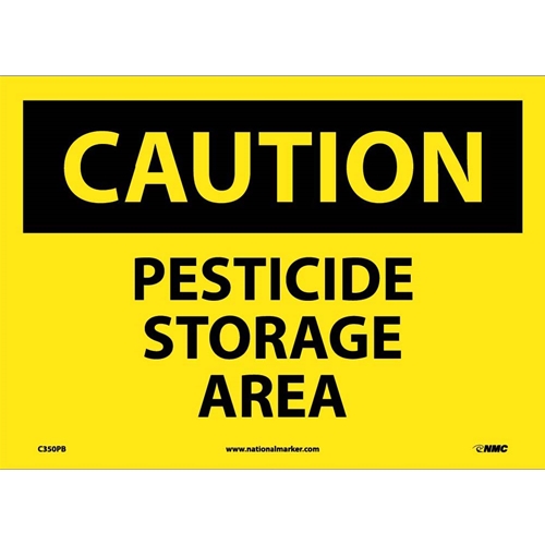 Caution Pesticide Storage Area Sign (C350PB)