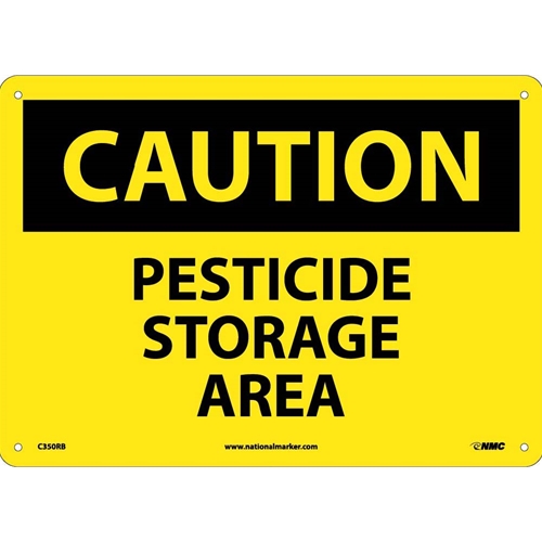 Caution Pesticide Storage Area Sign (C350RB)