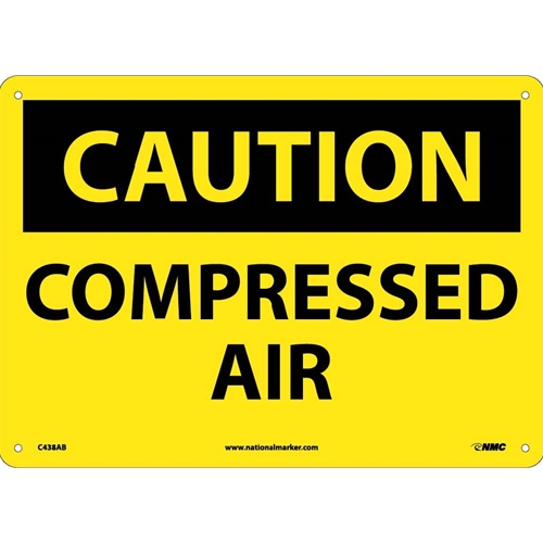 Caution Compressed Air Sign (C438AB)