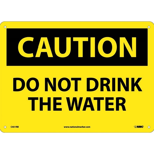 Caution Do Not Drink The Water Sign (C451RB)