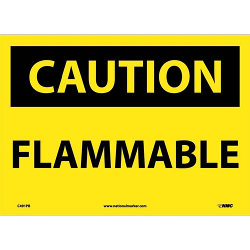 Caution Flammable Sign (C491PB)