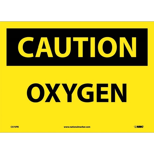 Caution Oxygen Sign (C575PB)
