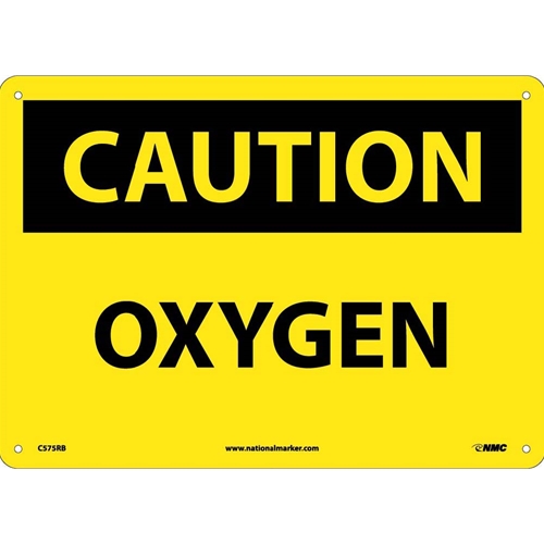 Caution Oxygen Sign (C575RB)