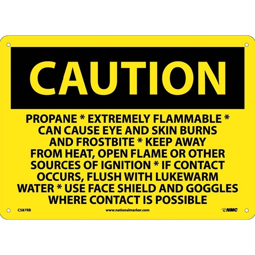 Caution Propane Extremely Flammable Sign (C587RB)