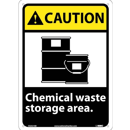 Caution Chemical Waste Storage Area Sign (CGA21AB)