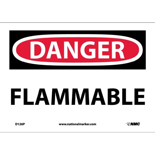 Danger Flammable Sign (D126P)