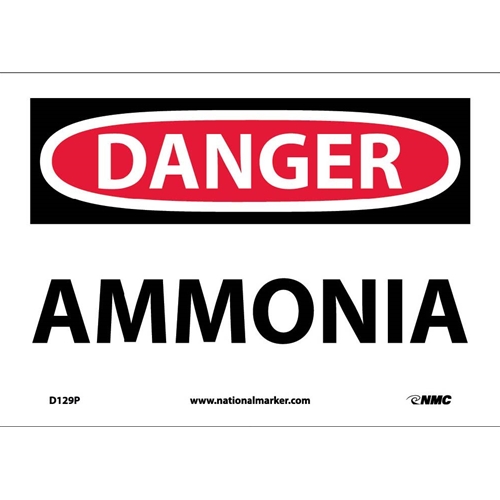Danger Ammonia Sign (D129P)