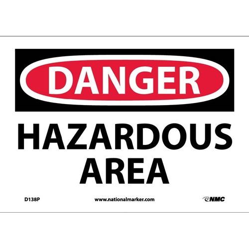 Danger Hazardous Area Sign (D138P)
