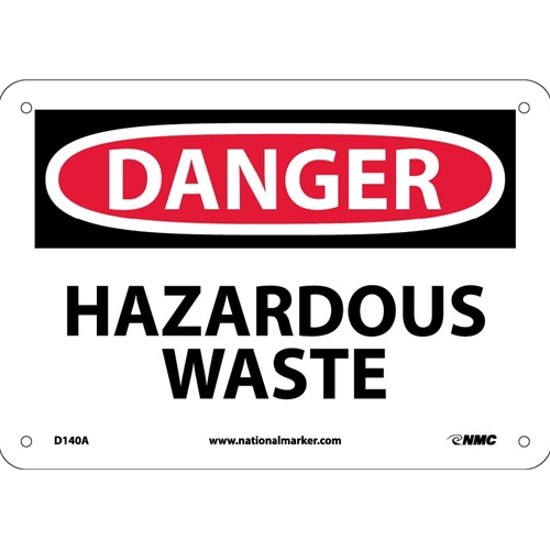 Danger Hazardous Waste Sign (D140A)