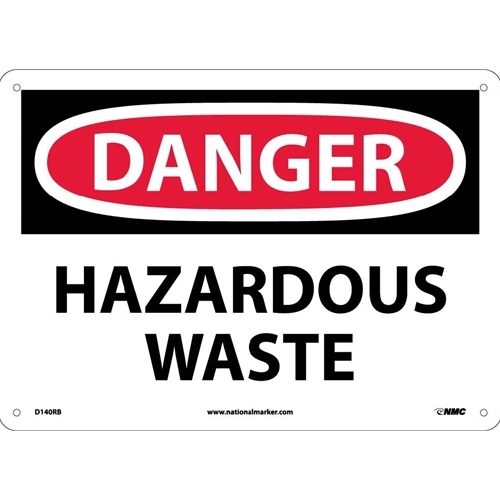 Danger Hazardous Waste Sign (D140RB)