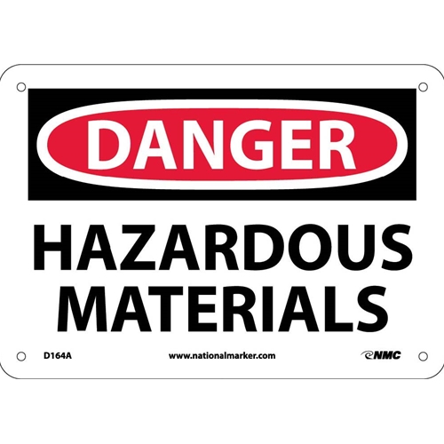 Danger Hazardous Materials Sign (D164A)