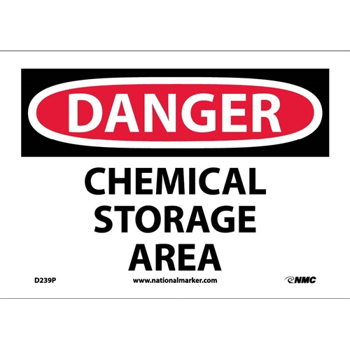 Danger Chemical Storage Area Sign (D239P)