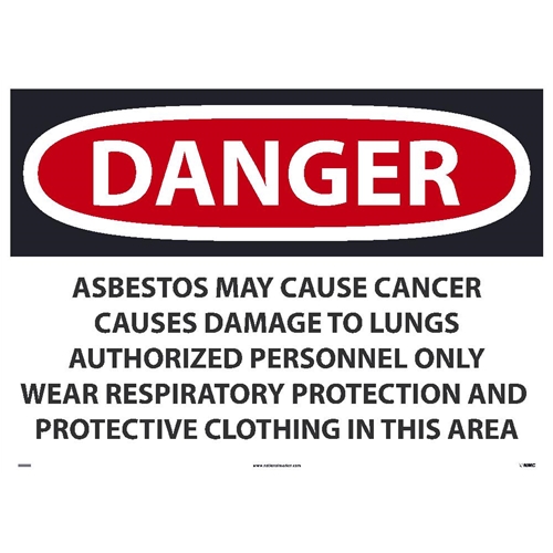 Danger Asbestos May Cause Cancer Sign (D23PD)