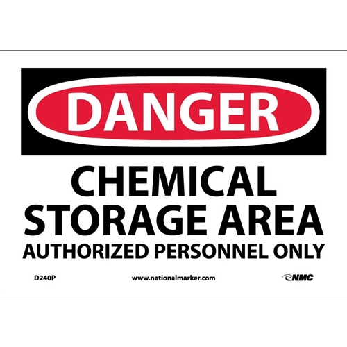 Danger Chemical Storage Area Sign (D240P)