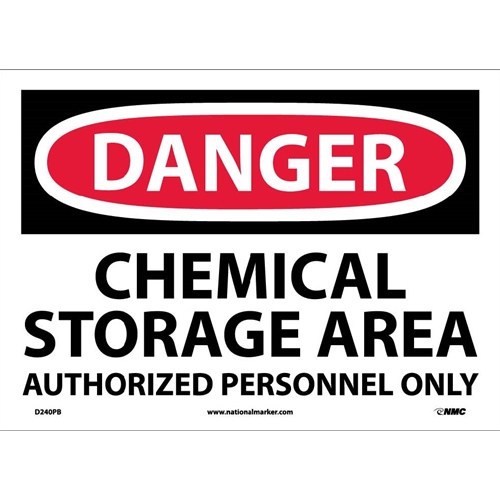 Danger Chemical Storage Area Sign (D240PB)