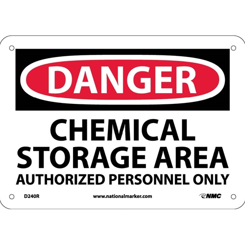 Danger Chemical Storage Area Sign (D240R)