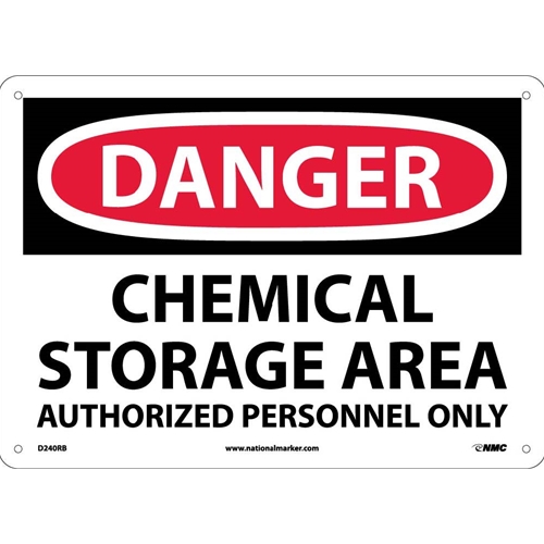 Danger Chemical Storage Area Sign (D240RB)