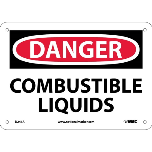 Danger Combustible Liquids Sign (D241A)