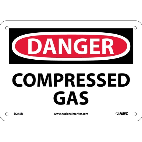 Danger Compressed Gas Sign (D245R)