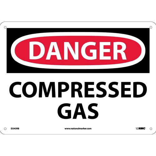 Danger Compressed Gas Sign (D245RB)