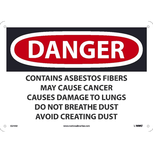 Danger Asbestos May Cause Cancer Sign (D24AB)