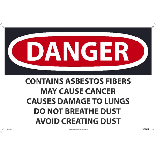 Danger Asbestos May Cause Cancer Sign (D24AC)