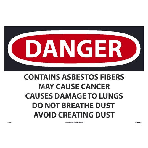 Danger Asbestos May Cause Cancer Sign (D24PC)