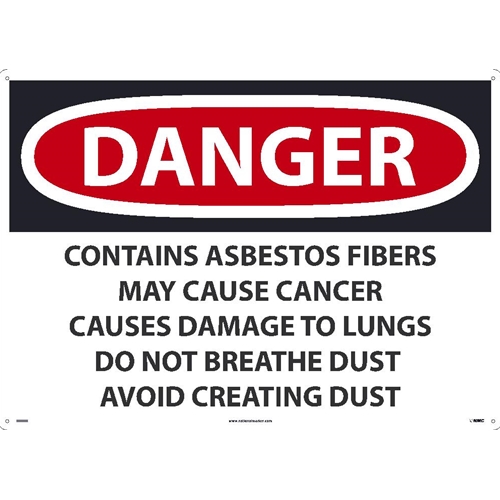 Danger Asbestos May Cause Cancer Sign (D24RD)