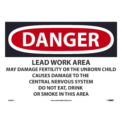 Danger Lead Work Area Sign (D26PB)