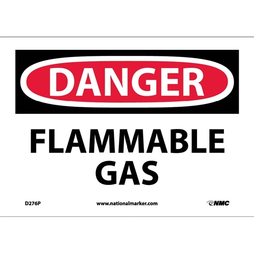 Danger Flammable Gas Sign (D276P)