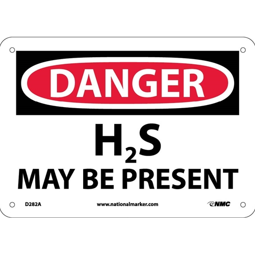 Danger H2S May Be Present Sign (D282A)
