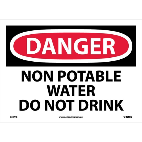 Danger Non-Potable Water Sign (D307PB)