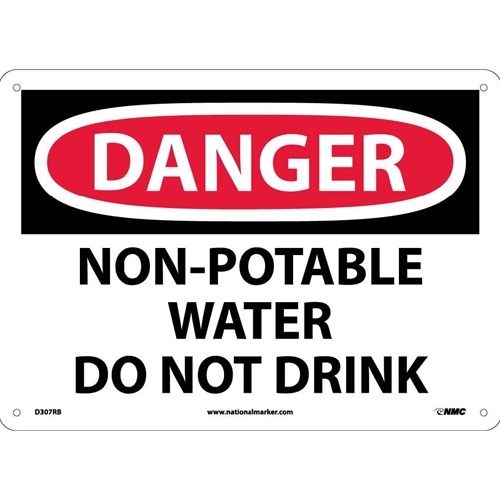 Danger Non-Potable Water Sign (D307RB)