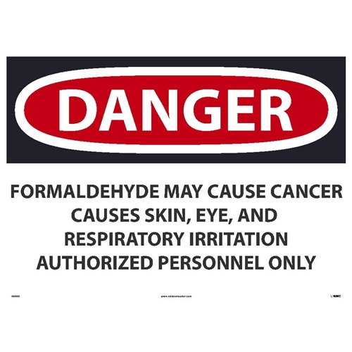 Danger Formaldehyde May Cause Cancer Sign (D30PD)