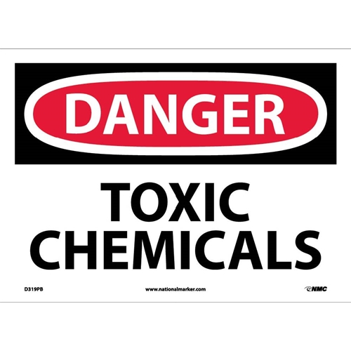 Danger Toxic Chemicals Sign (D319PB)