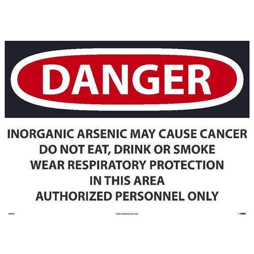 Danger Inorganic Arsenic May Cause Cancer Sign (D32PD)