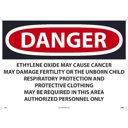 Danger Ethylene Oxide May Cause Cancer Sign (D33AD)