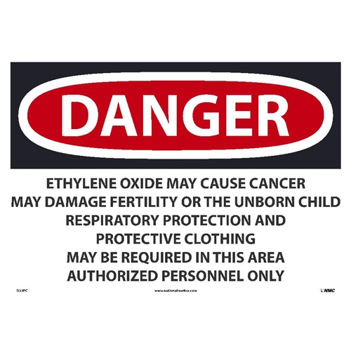 Danger Ethylene Oxide May Cause Cancer Sign (D33PC)
