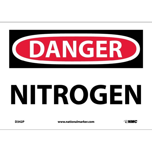 Danger Nitrogen Sign (D342P)