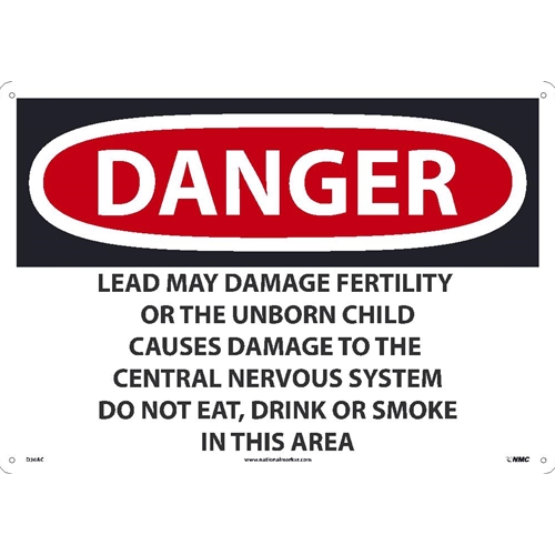 Danger Lead Work Area Sign (D36AC)