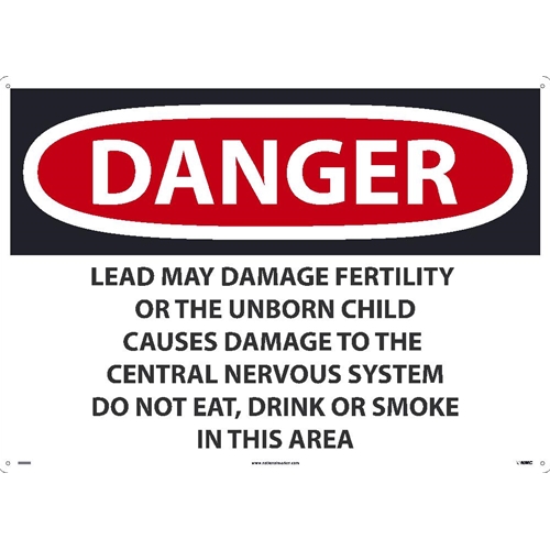 Danger Lead Work Area Sign (D36RD)