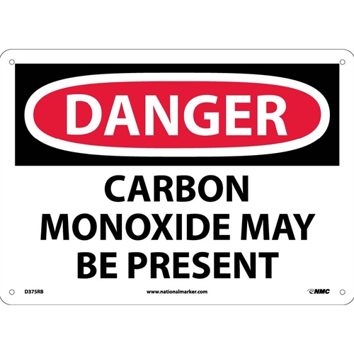 Danger Carbon Monoxide May Be Present Sign (D375RB)