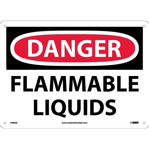 Danger Flammable Liquids Sign (D38AB)