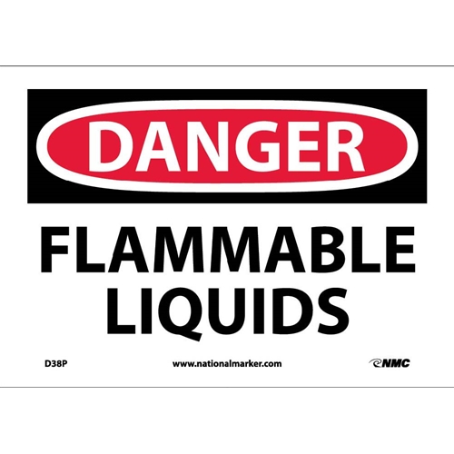 Danger Flammable Liquids Sign (D38P)
