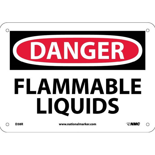 Danger Flammable Liquids Sign (D38R)