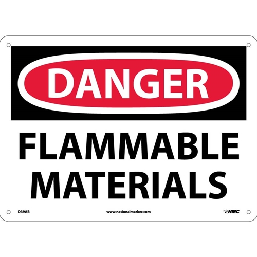 Danger Flammable Materials Sign (D39AB)