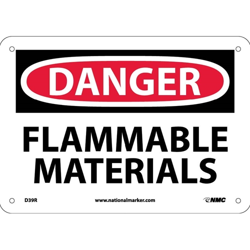 Danger Flammable Materials Sign (D39R)