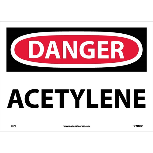 Danger Acetylene Sign (D3PB)