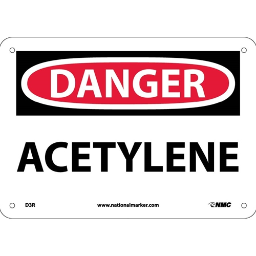 Danger Acetylene Sign (D3R)
