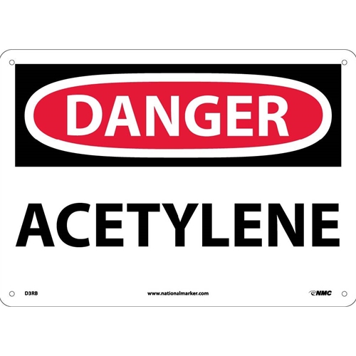 Danger Acetylene Sign (D3RB)